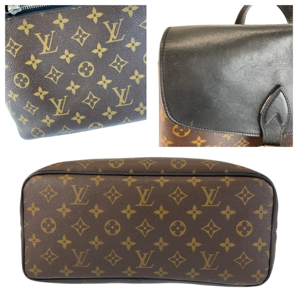 LOUIS VUITTON Authentic Black Monogram Leather Backpack - Picture 7 of 10